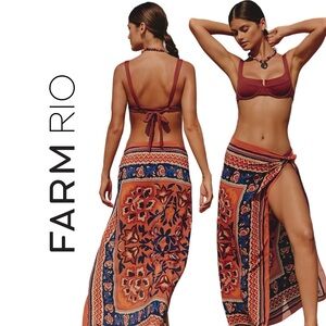 FARM Rio x Anthropologie Silky Scarf Sarong